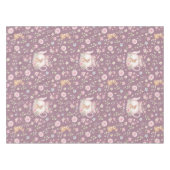Whimsical Bunny Teapot Spring Floral Pattern Tischdecke (Vorderseite (Horizontal))