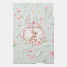 Whimsical Bunny Teekanne Floral Frühling 