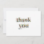 Whimsical Bunny verzaubert Wald Dankeskarte (Rückseite)