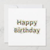 Whimsical Bunny verzaubert Wald glücklich Geburtst (Rückseite)