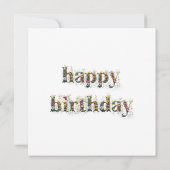 Whimsical Bunny verzaubert Wald glücklich Geburtst Karte (Rückseite)