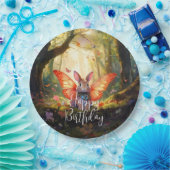 Whimsical Bunny verzaubert Wald glücklich Geburtst Pappteller (Party)