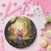 Whimsical Bunny verzaubert Wald glücklich Geburtst Pappteller (Party)