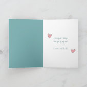 Whimsical Bunny You and Me Romantic Karte (Innenseite)