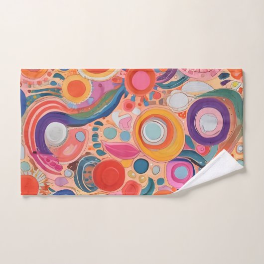 Whimsical bunt abstrakt Art Handtuch (Handtuch)