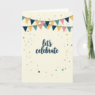 Whimsical-Bunting-Geburtstagskarte Karte