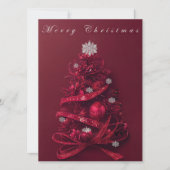 Whimsical Burgundy Christmas Tree Card (Vorderseite)