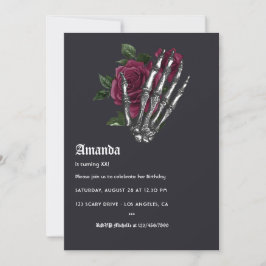 Whimsical Burgundy Halloween Party Einladung