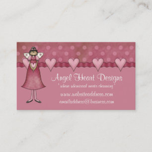 Whimsical Business Card :: Angel Heart Design Visitenkarte