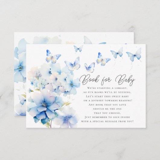 Whimsical Butterfets Book for Baby Enclosure Card Begleitkarte (Vorne/Hinten)