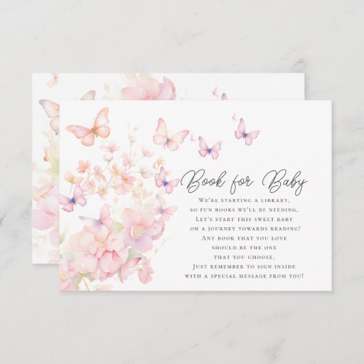 Whimsical Butterfets Book for Baby Enclosure Card Begleitkarte (Vorne/Hinten)
