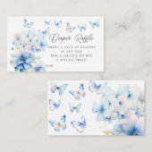 Whimsical Butterfets Diaper Raffle Begleitkarte (Vorne/Hinten)