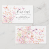 Whimsical Butterfets Diaper Raffle Begleitkarte (Vorne/Hinten)