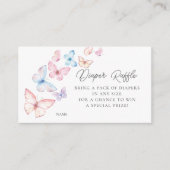 Whimsical Butterfets Diaper Raffle Begleitkarte (Vorderseite)