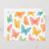 "Whimsical Butterflies" Ankündigungspostkarte (Vorne/Hinten)