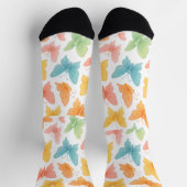 "Whimsical Butterflies" Crew Socken (Oben)