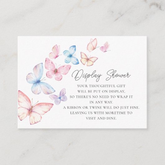 Whimsical Butterflies Display Dusche Begleitkarte (Vorderseite)