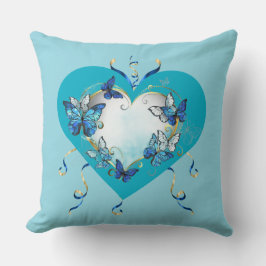 Whimsical Butterflies Heart Pillow Kissen