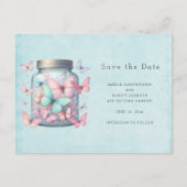 Whimsical Butterflies in a Jar Ankündigungspostkarte (Vorderseite)