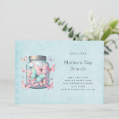Whimsical Butterflies in a Jar Mother's Day Einladung (Stehend Vorderseite)
