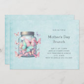 Whimsical Butterflies in a Jar Mother's Day Einladung (Vorne/Hinten)