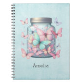 Whimsical Butterflies in a Jar Notizblock (Vorderseite)