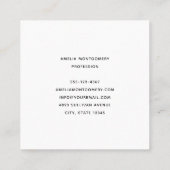 Whimsical Butterflies in a Jar Quadratische Visitenkarte (Rückseite)