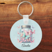 Whimsical Butterflies in a Jar Schlüsselanhänger (Vorderseite)