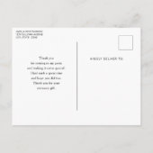 Whimsical Butterflies in a Jar Thank You Postkarte (Rückseite)