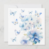 Whimsical Butterflies Kinderdusche Einladung (Rückseite)