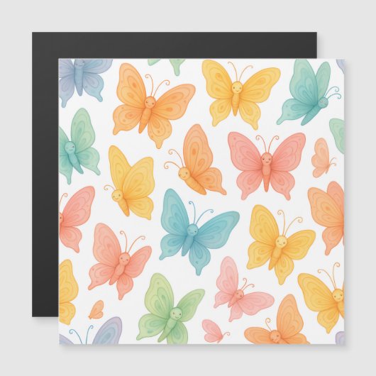 "Whimsical Butterflies" Magnetkarte (Vorne/Hinten)