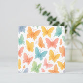 "Whimsical Butterflies" Save The Date (Stehend Vorderseite)