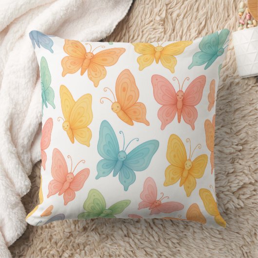 "Whimsical Butterflies" Throw Pillow Kissen (Decke)