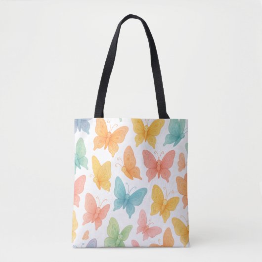 "Whimsical Butterflies" Tote Tasche (Vorderseite)