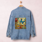 Whimsical Butterfly Detail Denim Jacket Jeansjacke (Hangar)