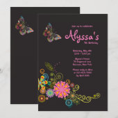 Whimsical Butterfly Einladung (Vorne/Hinten)