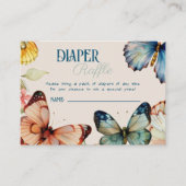 Whimsical Butterfly Fairytale Diaper Raffel Begleitkarte (Vorderseite)