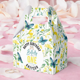 Whimsical Butterfly Floral 1. Geburtstag Geschenkschachtel