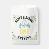 Whimsical Butterfly Floral 1. Geburtstag Geschenktütchen (Vorderseite)