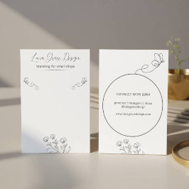 Whimsical Butterfly Floral Custom Jewelcard