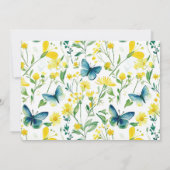 Whimsical Butterfly Garden 1. Geburtstag Foto Einladung (Rückseite)