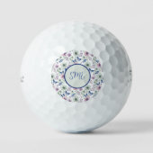 Whimsical Butterfly Garden Monogram Golfball (Vorderseite)