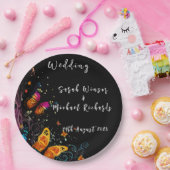 Whimsical Butterfly Garden Postcard Pappteller (Party)