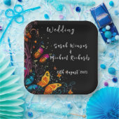 Whimsical Butterfly Garden Postcard Pappteller (Party)