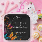 Whimsical Butterfly Garden Postcard Pappteller (Party)