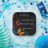 Whimsical Butterfly Garden Postcard Pappteller (Party)