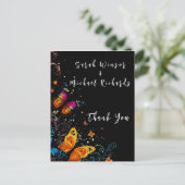 Whimsical Butterfly Garden Postcard Postkarte (Stehend Vorderseite)