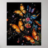 Whimsical Butterfly Garden Poster (Vorne)