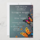 Whimsical Butterfly Garden Wedding Einladung (Vorderseite)