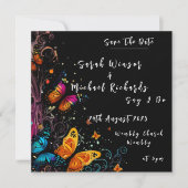 Whimsical Butterfly Garden Wedding Einladung (Vorderseite)